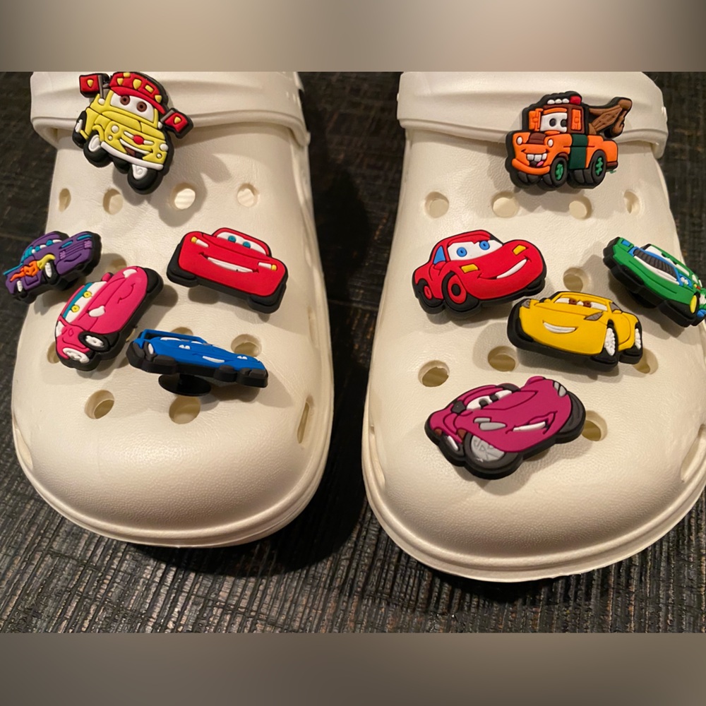 Cars Movie Shoe Charms 10 Pieces PVC Rubber Water Resistant Charms